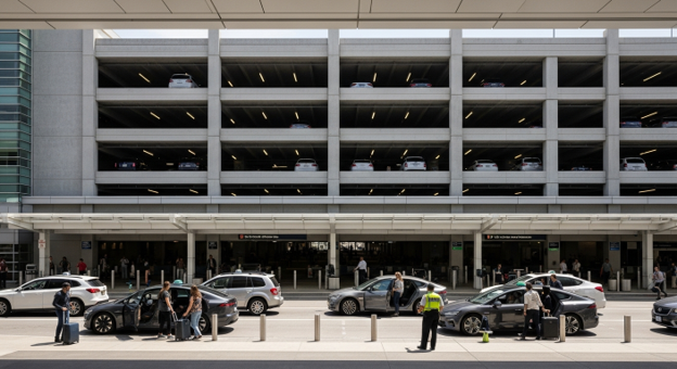 Airport parking deck and autonomous vehicle ground transport revenue