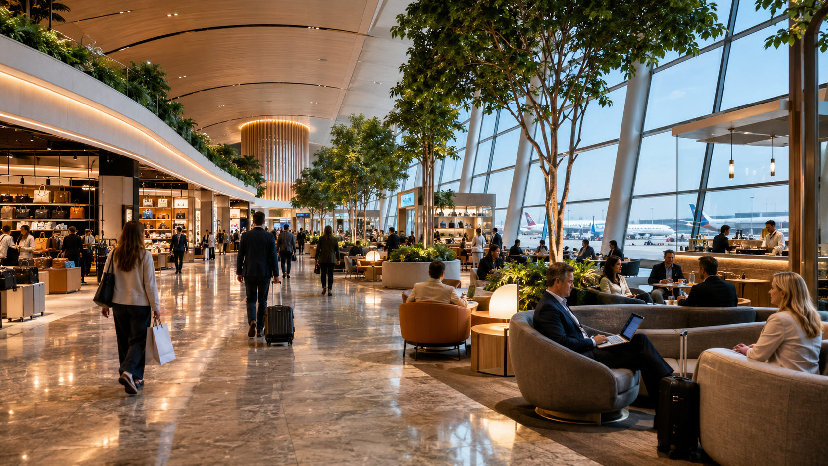 Dwell time and retail spend relationship — airport commercial performance